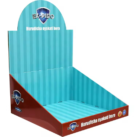 Custom Logo Display Stand Paper Corrugated Board Display Box for Cosmetic Lipsticks Stationery Displ