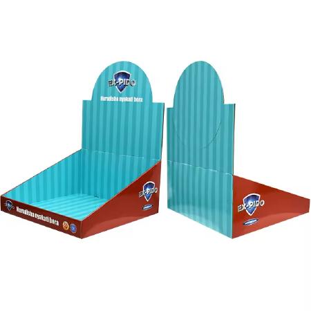 Custom Logo Display Stand Paper Corrugated Board Display Box for Cosmetic Lipsticks Stationery Displ