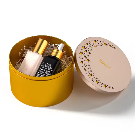 Custom Printing Biodegradable Cylinder Cosmetic Canister Bags Tube Box 