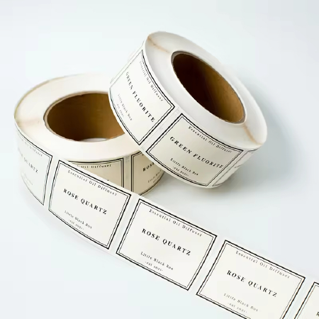 Custom Vinyl Sticker Printing Gold Foil Bopp Roll Label Food Packaging Label