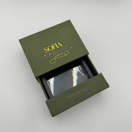 Personalized Custom Drawer Sliding Necklace Earring Bracelet Ring Gift Paper Packaging Jewelry Box