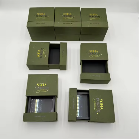 Personalized Custom Drawer Sliding Necklace Earring Bracelet Ring Gift Paper Packaging Jewelry Box